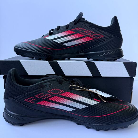 Adidas F50 League TF Black Silver Red Men\'s 9.5 Turf Soccer New In Box main image 4